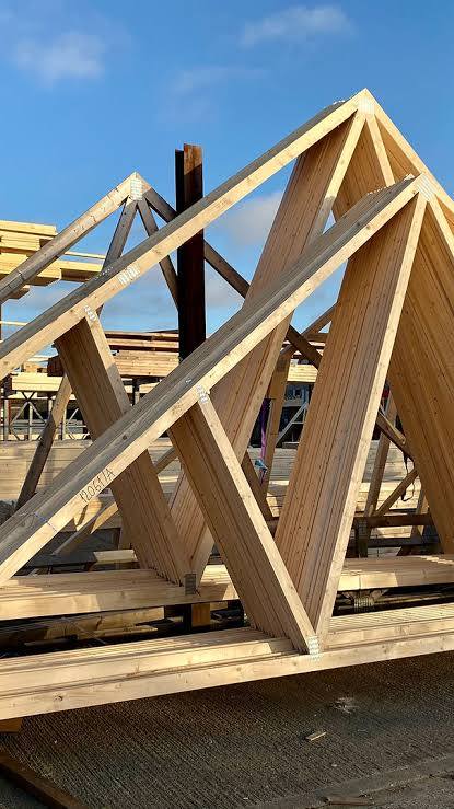 Estructura de construcción en obra